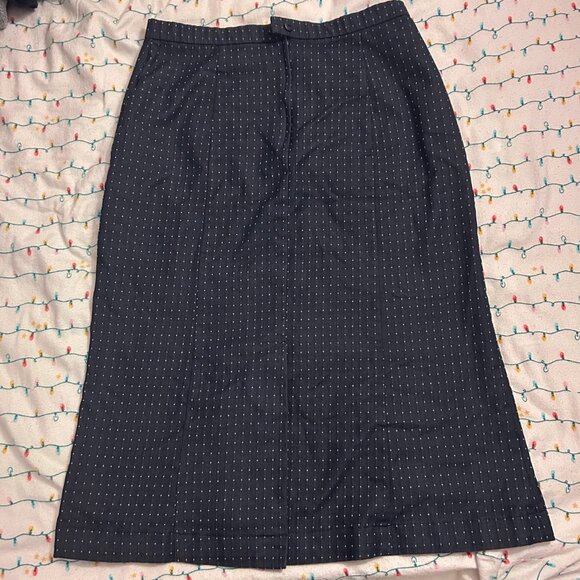 Women's Polks Dot Navy Skirt - Picture 2 of 4